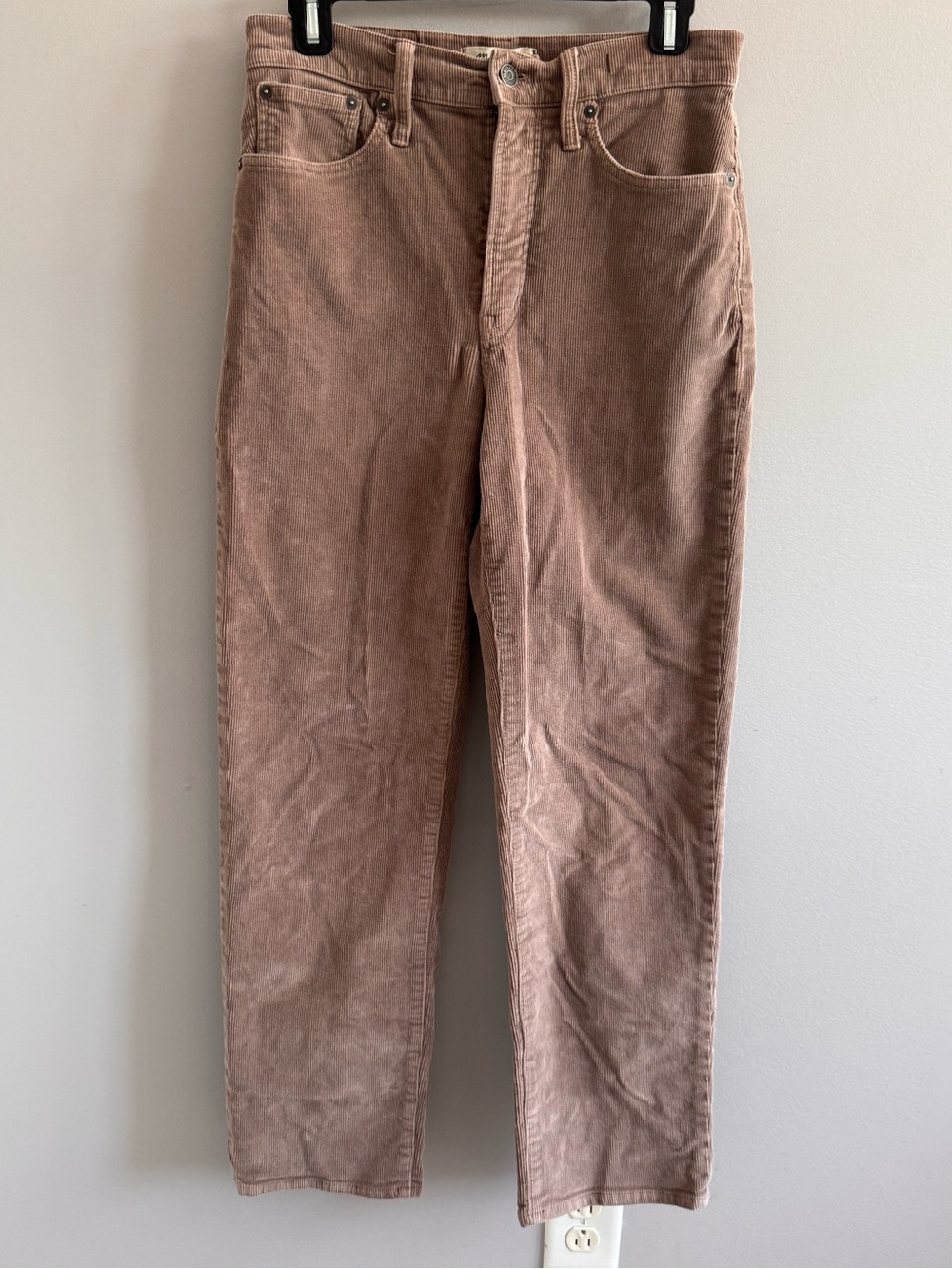 Madewell The Perfect Vintage Straight Corduroy Pants 27 Light Brown‎